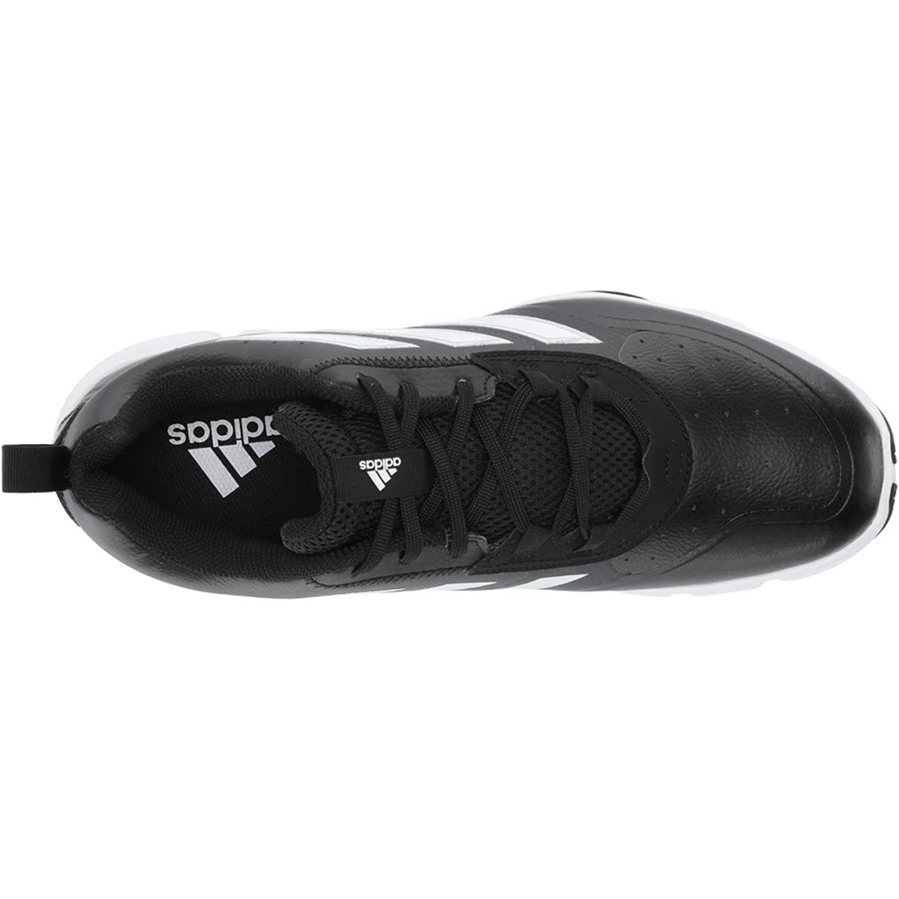 Adidas Men’s Baseball Shoes Black White 10.5 - Picture 6 of 8